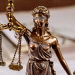 Bronze Statue Justitia Symbol