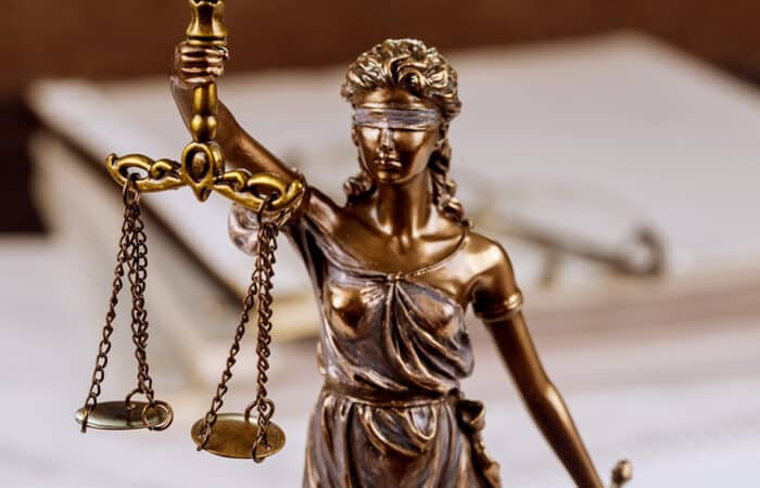 Bronze Statue Justitia Symbol