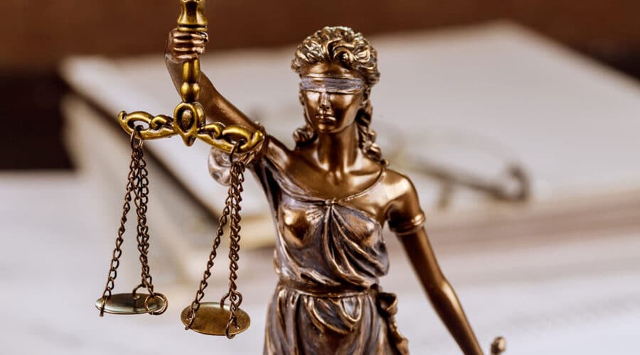 Bronze Statue Justitia Symbol