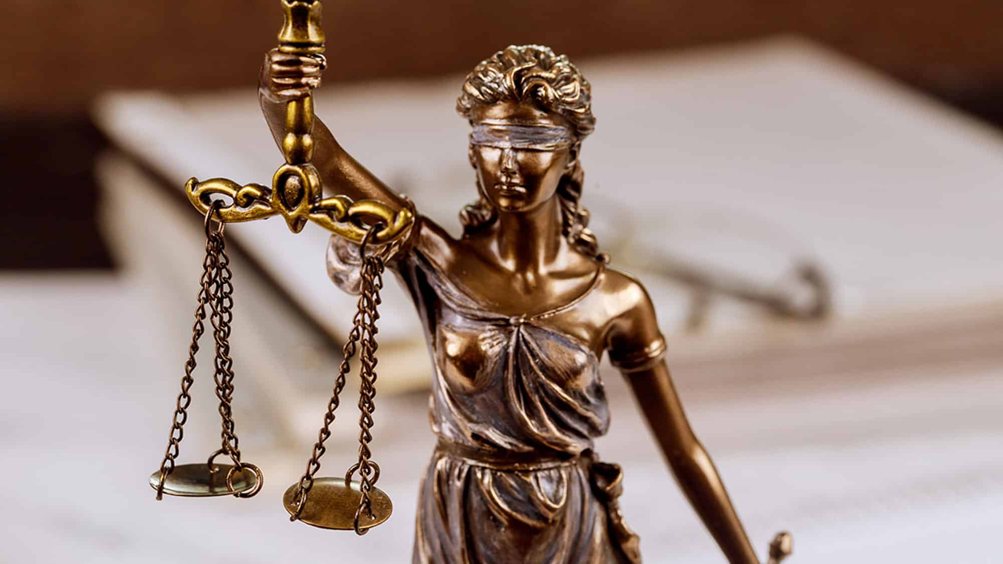 Bronze Statue Justitia Symbol